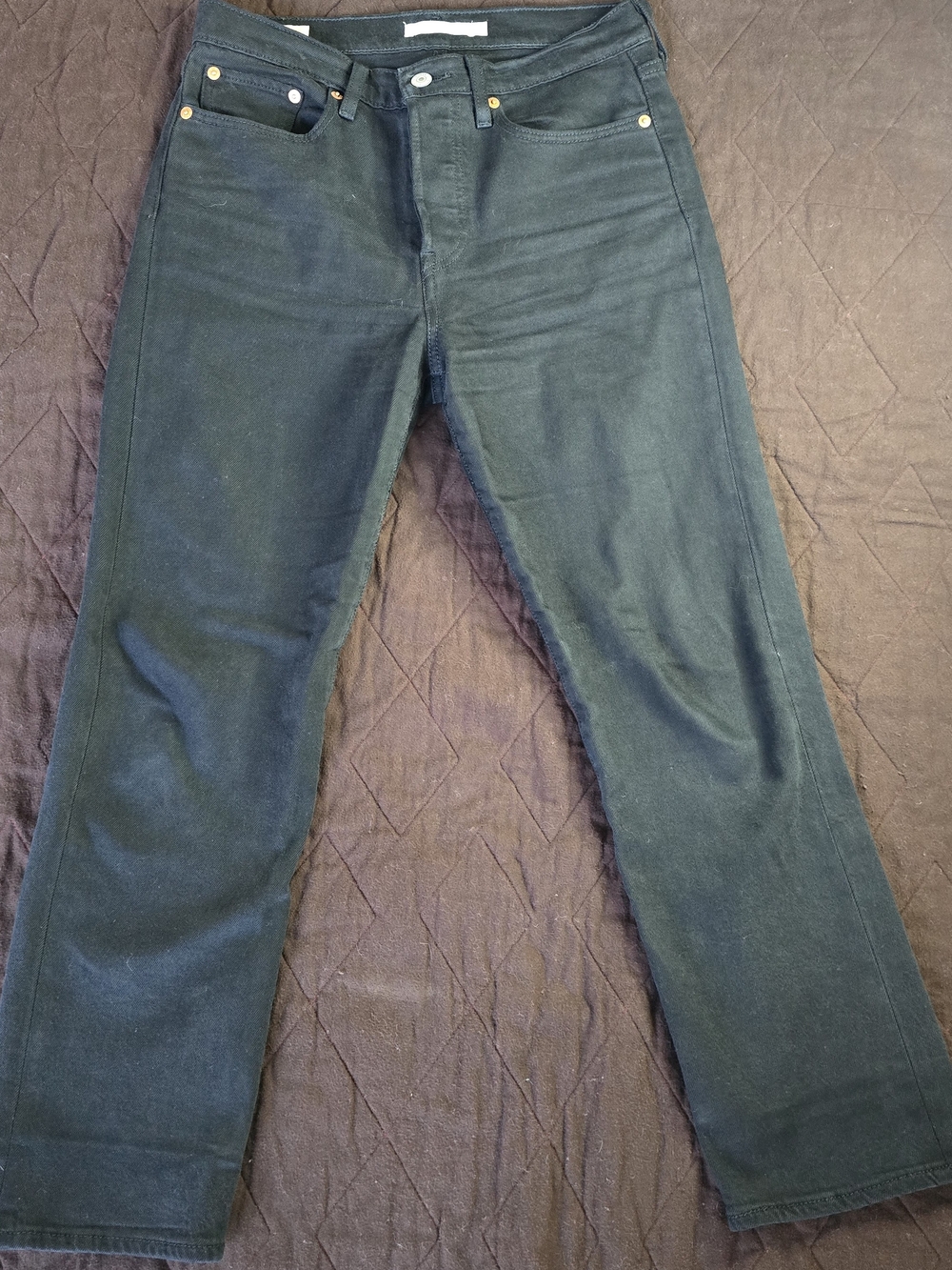 Woman's Wedgie Straight Black Straight-Leg Jeans